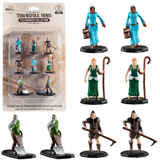 Monster Townsfolk Field Worker Hand Painted Mini Figures Set of 8