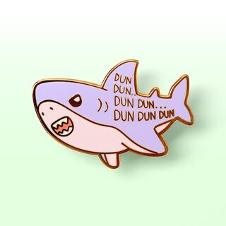 Enamel Pin Dun Dun Dun Scary Shark