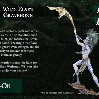 (Resin) Wild Elven Gravehorn
