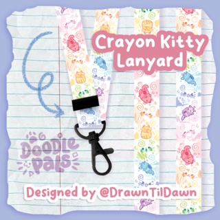 Crayon Kitty Lanyard