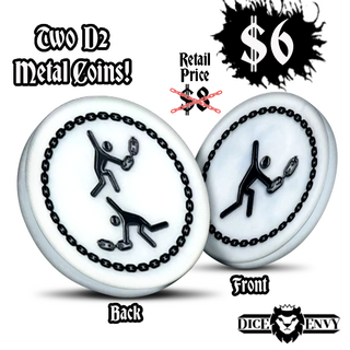Metal d2 Climbers Coin x 2