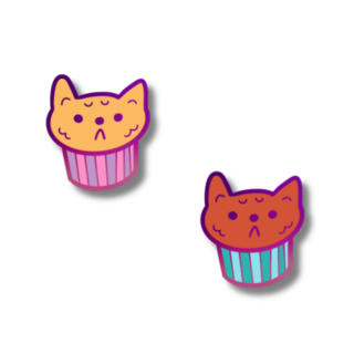 Treat Pin - Rainbow Metal Muffin