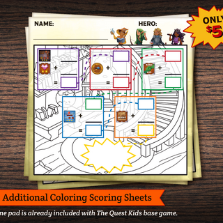 Additional Pad of Coloring Scoring Sheets