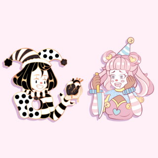 Maso and Sadie Enamel Pin Combo