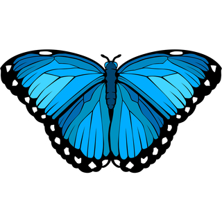 Blue Morpho Butterfly Pin