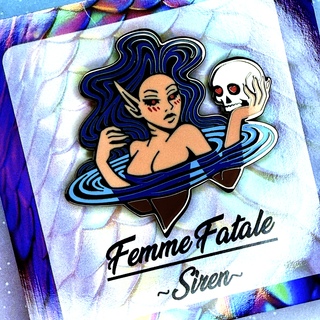 Tan Siren 2" pin