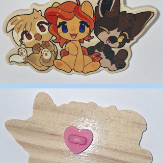 PB & Friends Wooden Pin