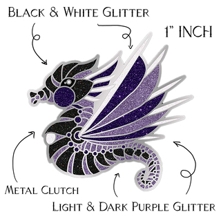 Mechanical seahorse pin