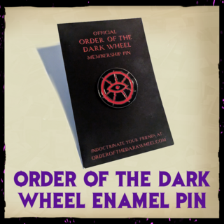 Order of the Dark Wheel sigil enamel pin