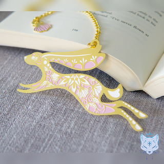 Rabbit Bookmark - Pink & White