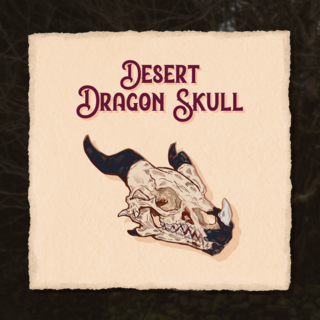 Desert Dragon Skull Pin