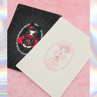 Black & Pink Witch Postcard Prints