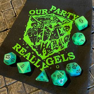 Party Gels Dice Set with Dice Bag