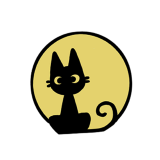 Moon Cat standard enamel pin