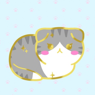 Grey Tabby Scottish Fold Cat Pin
