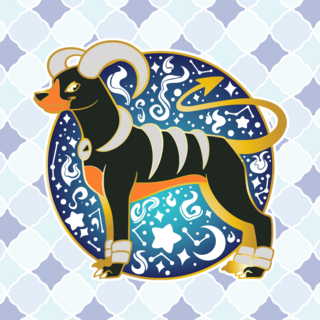Houndoom Bark Types Enamel Pin