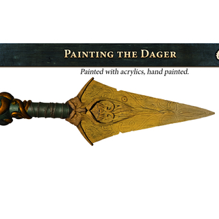 Painting the dagger.