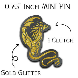 Golden Glitter dragon pin