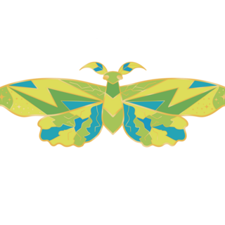 Electrum Moth Pin