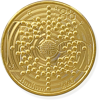 One (1) 24K Gold Vermeil Radioactive Coin