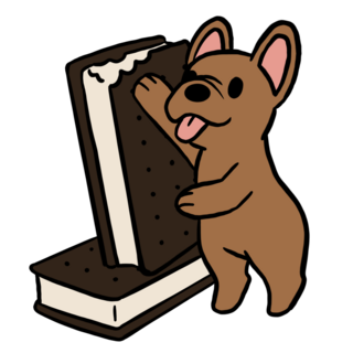 Frenchie Ice cream sandwich