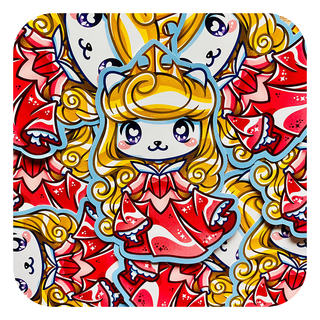 Aurora Pink Gown Vinyl Glossy Sticker