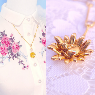 Flower Cat Necklace