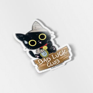 Vinyl Sticker Bad Luck Club Black Cat