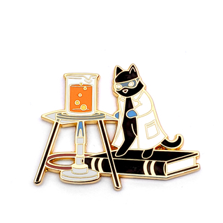 Bunsen Burner Cat Pin