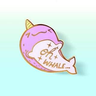 Enamel Pin Oh Whale Narwhal