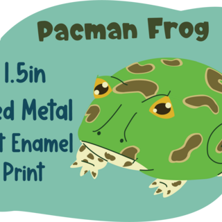 Pacman Frog Dyed Pin