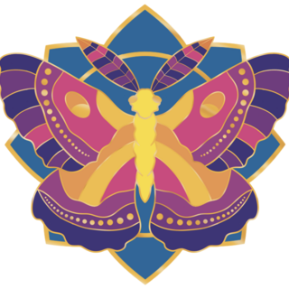 Dawnglow Moth Pin