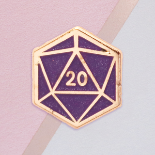 Purple Dice Mini Pin