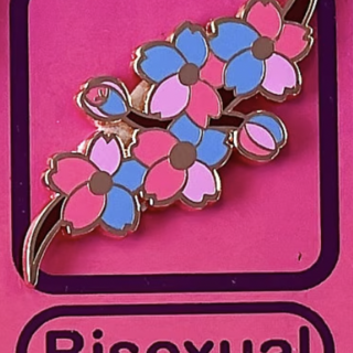 Bisexual Sakura Pride Enamel Pins