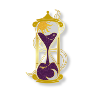Sand Clock of Light & Dark Pin
