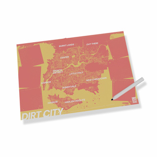 Dirt City Blues Dry-erase Map + Marker (Physical)
