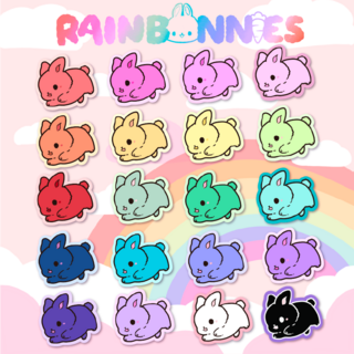 Rainbonnies Vinyl Stickers