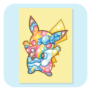 Magical SIlhouette Pikachu A4 Print