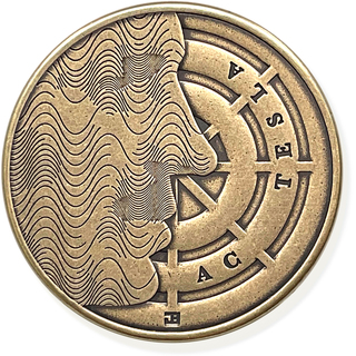 One (1) Bronze Currents Coin