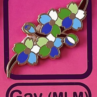 Gay (MLM) Sakura Pride Enamel Pins