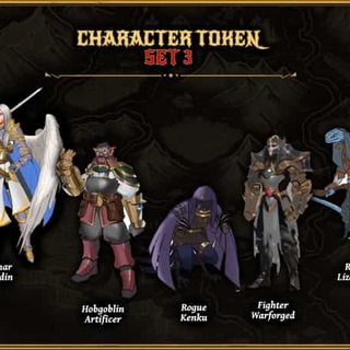 Character Token Set 3 (3D STL & Ingame)