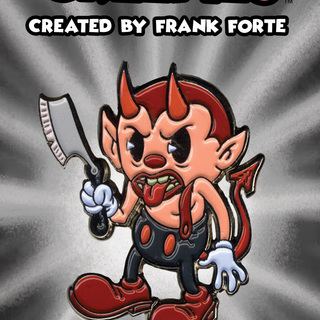 DEVIL WITH A RAZOR 1.75" SOFT ENAMEL PIN