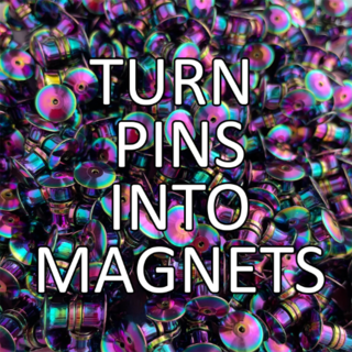 Magnetic Locking Pin Back  (Single)