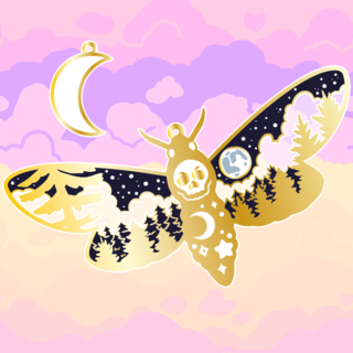 Death's Head Hawk Moth Metal Bookmark