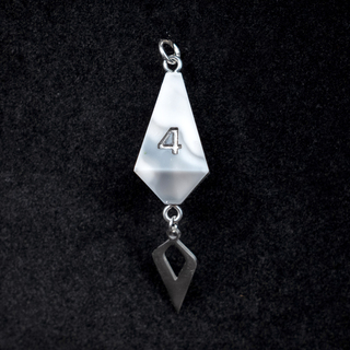 Dice Pendant - White Obelisk