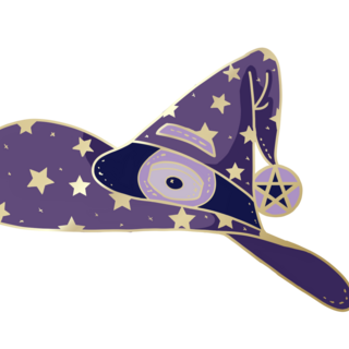 witches hat mini pin