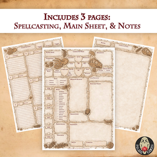 Digtial Character Sheet (Fillable PDF)