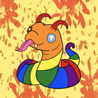 Shaped Throw cover Pride Gummy Snake