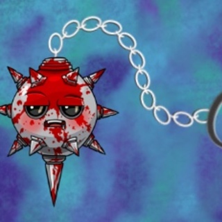 Chibi Murder Mace Acrylic Keychain (Sarcasm Addition)