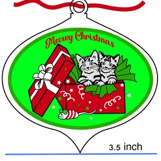 Meowy Christmas Ornament